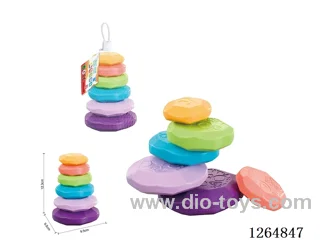 Soft Rubber Pumice Stone Stacking Game 6PCS
