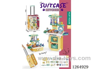 3-in-1 Tableware Storage Trolley 34PCS