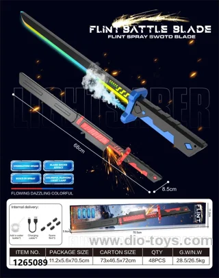 BO flash sword toy with light in color box