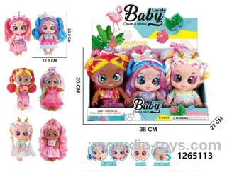 10 inch PVC 5D kindikids baby doll with 4 sounds IC in display box