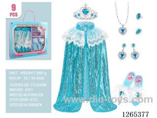 9PCS Princess Dress Set