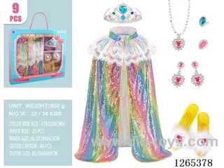 9PCS Princess Dress Set