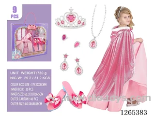 9PCS Princess Dress Set