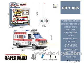 1:18 4ch RC car with light included battery