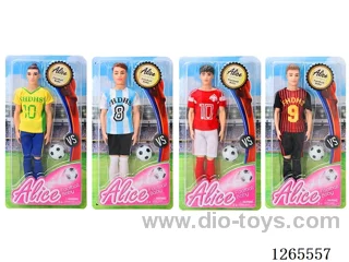 11.5 inch Soccer Doll 4 mixed