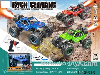 2.4G RC car with light/spray included battery 3 colors