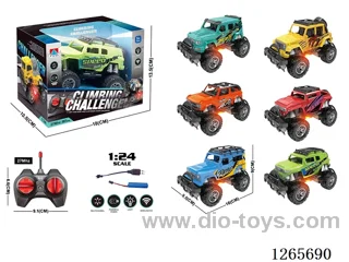 1:24 4ch rc car with light included battery 6 mixed