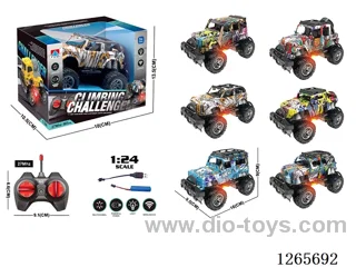 1:24 4ch rc car with light included battery 6 mixed