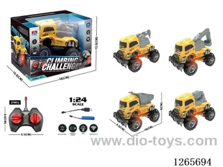 1:24 4ch rc car with light included battery 4 mixed