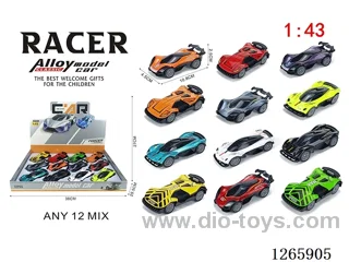 1:43 pull back alloy car 12PCS