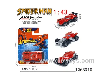 1:43 pull back alloy car 3 mixed