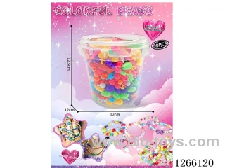 390PCS DIY Beaded Jewelry Set, Headband*1; Bracelet*3, Instruction Manual*1