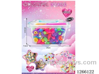 270PCS DIY Beaded Jewelry Set, Headband*1; Bracelets*3, Instruction Manual*1