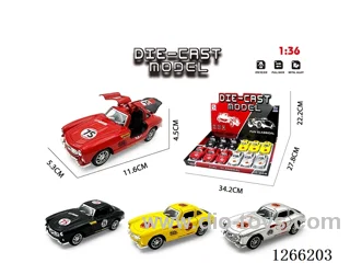 1:36 pull back alloy car 12PCS