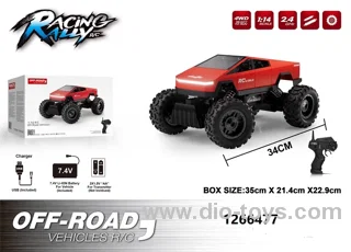 RC 1:14 Tesla Climbing Car toy in mailbox