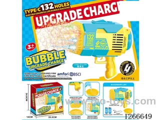 132-holes bubble machine with light included battery