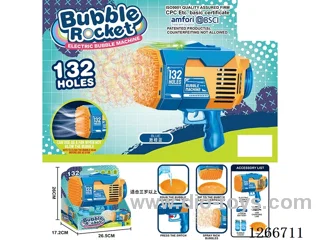 132-holes bubble machine with light included battery