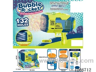 132-holes bubble machine with light included battery