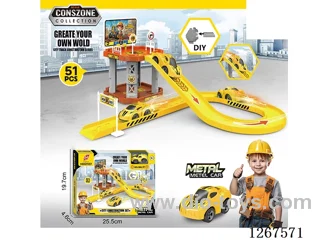Launch Pad Alloy Track Car (51PCS) with 1 Small Car