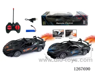 1:24 27MHZ 4ch RC car with spray included battery