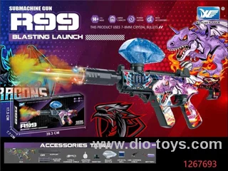 water bullet gun with light/spray， included battery