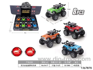 Huili Alloy Off road Jeep (8 pieces/box)