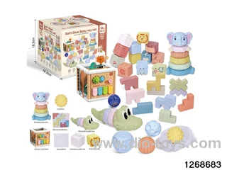 6 in 1 baby toys in color box