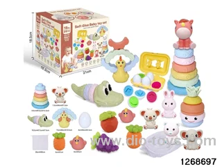 6 in 1 baby toys in color box
