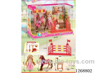 Barbie Farm Horse + Equestrian Obstacle Set