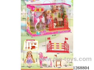 Barbie Farm Horse + Equestrian Obstacle Set