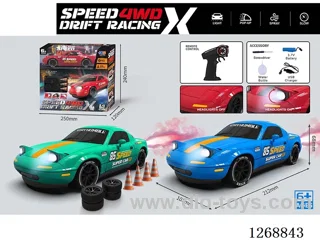 2.4G rc car with light/spray included battery