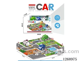 3 in 1 Free Wheel Vinyl car  (Includes Puzzle)