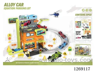 Alloy Formula Parking Set (Includes 1 Alloy Car + 1 Set of Road Signs) (31PCS)