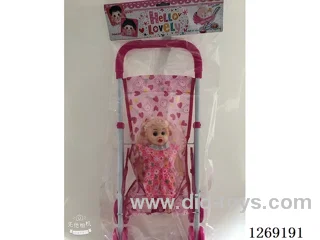 Iron handcart with 12-inch empty doll