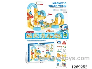 Building Block DIY Magnetic Track Car 215PCS