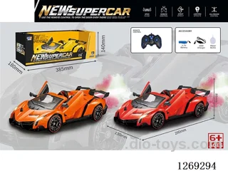 2.4G 1:14 RC car with spray included battery 3 colors