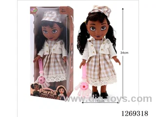 18-inch fully-vinyl black female doll with four-tone IC included battery