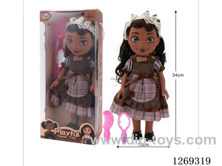 18-inch fully-vinyl black female doll with four-tone IC included battery