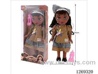 18-inch fully-vinyl black female doll with four-tone IC included battery