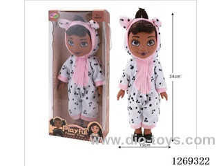 18-inch fully-vinyl black female doll with four-tone IC included battery