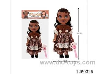 18-inch fully-vinyl black female doll with four-tone IC included battery