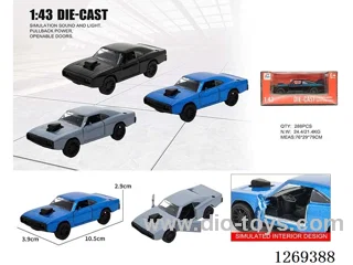1:43 pull back alloy car 3 colors