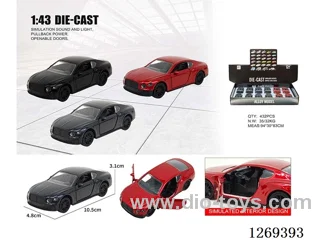 1:43 pull back alloy car 3 colors 12PCS