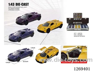 1:43 pull back alloy car 3 colors 12PCS