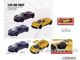 1:43 pull back alloy car 3 colors