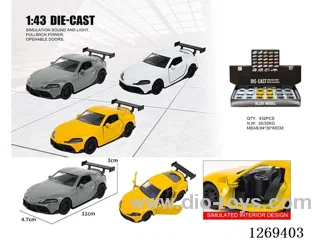 1:43 pull back alloy car 3 colors 12PCS