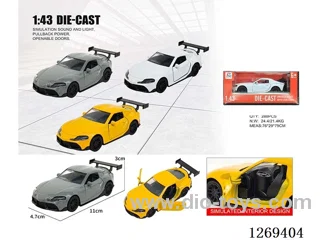 1:43 pull back alloy car 3 colors