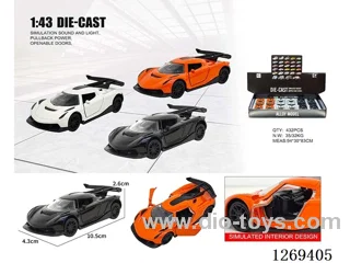 1:43 pull back alloy car 3 colors 12PCS