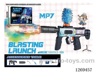 3.7V Mini MP7 Electric Automatic Water Bullet Gun with Spray /Adjustable Colorful Lights/Silencer