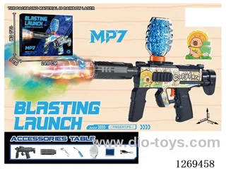 3.7V Mini MP7 Electric Automatic Water Bullet Gun with Spray /Adjustable Colorful Lights/Silencer